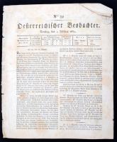 Der Oesterreichische Beobachter. 1831 febr. 1.  Osztrák napilap. 6 p.