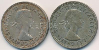 Ausztrália 1960. 1Sh Ag (2x) "II. Erzsébet" T:3  Australia 1960. 1 Shilling Ag (2x) "Elizabeth II" C:F