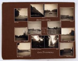 1928 kisméretű fekete-fehér fotók, többnyire franciaországi látképekkel, vászonlapokra felragasztva....
