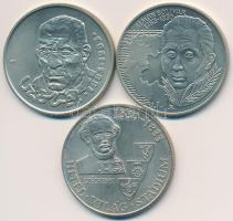 1983. 100Ft alpakka "Czóbel Béla" + 100Ft alpakka "Simon Bolivár" + 100Ft alpakka Széchenyi István"  T:BU