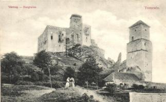 Trencsén, Trencin; várrom, kiadja Weisz Náthán / castle ruins (EB)