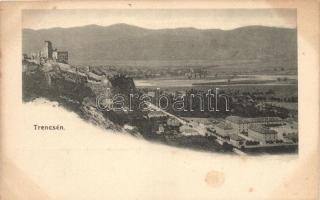 Trencsén, Trencin; várrom / castle ruins (vágott / cut)