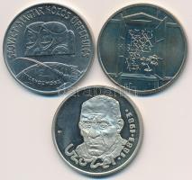 1980. 100Ft Ni "Szovjet-magyar közös űrrepülés" + 1985. 100Ft alpakka "Kulturális Fórum" + 1983. 100Ft alpakka "Czóbel Béla" T:2,BU,PP ujjlenyomatos
