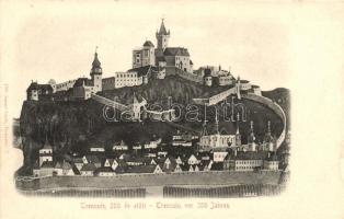 Trencsén, Trencin; a vár 200 évvel ezelőtt, kiadja Gansel Lipót / the castle 200 years ago