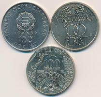 1980. 100Ft Ni "Szovjet-magyar közös űrrepülés" + 1985. 100Ft alpakka "Kulturális Fór...