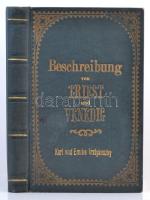 1884 Beschreibung von Triest und Venedig. Tersztyánszky Károly (1825-1901) tábori gyógyszerész, 1848-1849-es honvéd hadnagy, igazságügyi minisztériumi számtiszt, lapszerkesztő és második felesége, Windt Emília (1829-1893) kézzel írt útinaplója a Budapest-Trieszt-Velence körútjukról, német nyelven, 110 p., 39 db, az utazás során felkeresett helyeket ábrázoló litográfiával, díszes vászonkötésben, jó állapotban. /  1884 Beschreibung von Triest und Venedig. Handwritten travelogue of Károly Tersztyánszky (1825-1901) pharmacy officer, lieutenant of the Hungarian Revolution of 1848, officer at the Ministry of Justice and journal editor and his second wife Emília Windt (1829-1893) of their journey from Budapest through Trieste to Venice, in German with 39 lithographies of the visited places, 110 p., in linen binding, in good condition.