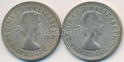 Ausztrália 1963. 1Sh Ag (2x) "II. Erzsébet" T:2-,3  Australia 1963. 1 Shilling Ag (2x) "Elizabeth II" C:VF,F