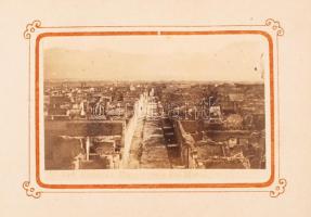 cca 1900 Pompei, 24 látképet tartalmazó leporelló, vászonkötésben, jó állapotban