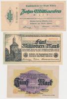 Németország / Weimari Köztársaság / Altona 1918. 5M + 20M + 1923. 2.000.000M + 5.000.000M (2xklf) + 10.000.000.000M T:I,I-,III Germany / Weimar Republic / Altona 1918. 5 Mark + 20 Mark + 1923. 2.000.000 Mark + 5.000.000 Mark (2xdiff) + 10.000.000.000 MArk C:UNC,AU,F