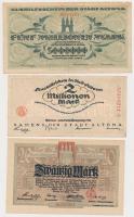 Németország / Weimari Köztársaság / Altona 1918. 5M + 20M + 1923. 2.000.000M + 5.000.000M (2xklf) + ...