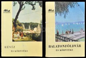 cca 1960 Panoráma könyvek: Hévíz és környéke, Balatonföldvár és környéke. pp.:56, pp.:50, 16x11cm