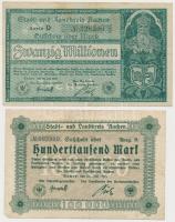 Németország / Weimari Köztársaság / Aachen 1923. 6db klf szükségpénz T:vegyes
Germany / Weimar Repu...