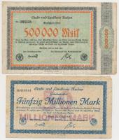 Németország / Weimari Köztársaság / Aachen 1923. 6db klf szükségpénz T:vegyes
Germany / Weimar Repu...