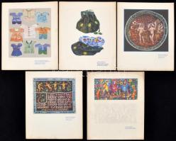 cca 1915  Díszítő Művészet c. folyóirat mellékletei, 10db, különféle méretben, 9x14cm és 18x14cm