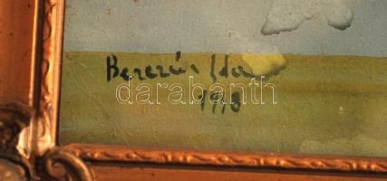 Benczúr jelzéssel: Virágcsendélet. Gouache, papír, üvegezett keretben, 24×32 cm