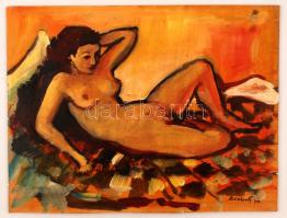 Derkovits jelzéssel: Női akt. Olaj, falemez, 40×52 cm