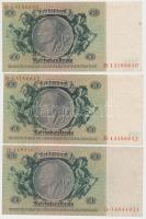 Német 3. Birodalom 1933. 50M (3x) közte 2db közeli sorszám T:I-
German Third Reich 1933. 50 Mark (3...