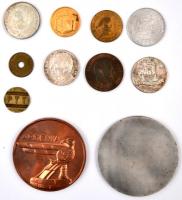11db vegyes magyar és külföldi emlékérem, közte Renner Kálmán (1927-1994) DN "Győr Város Emléké...