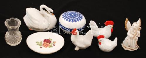 Bolha tétel több mint 20 db, különféle állapotban(kerámia váza, kerámia és porcelán figurák, stb.)