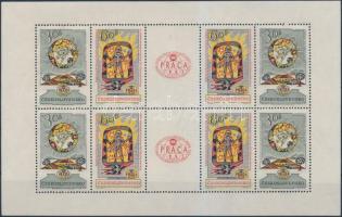 Stamp Exhibition, Prague mini sheet, Bélyegkiállítás, Prága kisív