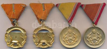 ~1960-1970. "A Haza Szolgálatáért" (2x) arany fokozatok mellszalagon + "Honvédelmi Ér...