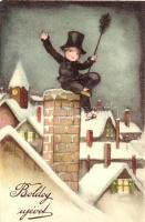 Boldog újévet / New Year, chimney sweeper, HWB SER No. 4483