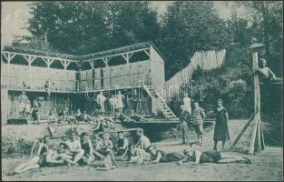 Csíkszereda, Mercurea Ciuc, Hellwig fürdő, kabinok / spa cabins (fa)