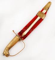 Dísztőr tokkal India felirattal, 22cm