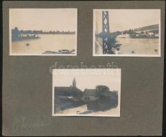 cca 1920-30 Óbudai fotók kartonra kasírozva, 6db, 4x6cm