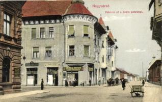 Nagyvárad, Rákóczi út, Stern-palota, Benkő Artur könyv- és papírkereskedése, Széchenyi szálloda; Benkő Artur kiadása / Street with hotel and bookshop