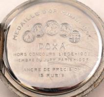 Art deco stílusú Doxa zsebóra lánccal, működik, cserélt, plexi óraüveggel, saját dobozában