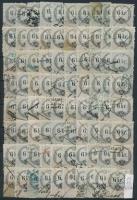 1859-1863 160 db 6kr okmánybélyeg berakólapon, fogazat és típus változatokkal