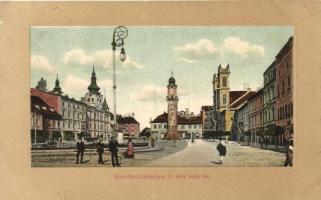 Besztercebánya, Banska Bytrica; IV. Béla király tér, Sonnenfeld Mór kiadása / Square