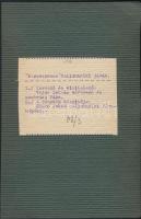 cca 1925-30 I. világháborús emlék Magyargencs, fotó kartonra kasírozva, verzón részletes információv...