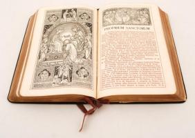 Breviarium Romanum. Pars hiemalis. Regensburg, 1925, Friedrich Pustet. Kicsit kopott bőrkötésben, ar...