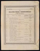 1896 Balaton-Füredi fürdővendégek névsora, 9.szám,  31x24cm