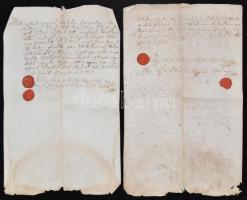 1823 Győr megye szolgabírája és esküdtje által hitelesített dokumentumok egy 'szigeti zsidó ker...