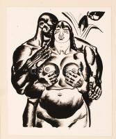 1968 Gellért Hugó (1892-1985) festő, grafikus "Illusztrációk A tőkéhez" című, a Magyar Mun...