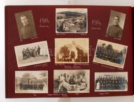 cca 1910-30 Római katolikus pap európai ill., amerikai utazásainak emlékei óriás méretű fotóalbumba ...