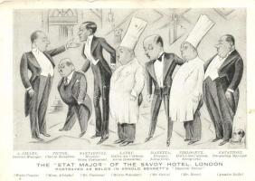 The Etat Major of the Savoy Hotel, London as portrayed in Arnold Bennetts book Imperial Palace (EB)