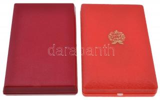 1964. "Munkásőr" Br kitüntetés mellszalagon szalagsávval tokban + 1986. "Kiváló Munká...