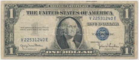 Amerikai Egyesült Államok 1935D 1$ kék pecséttel T:III,III- USA 1935D 1 Dollar with blue seal C:F,VG