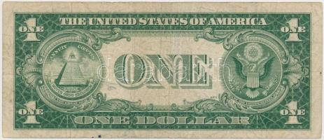 Amerikai Egyesült Államok 1935D 1$ kék pecséttel T:III,III-
USA 1935D 1 Dollar with blue seal C:F,V...