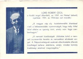 Lord Robert Cecil, irredenta, Magyar Nemzeti Szövetség kiadása