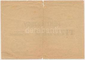 1946. 10.000AP nem kamatozó Pénztárjegy, "Másra Át Nem Ruházható" nélkül és számozás nélkü...