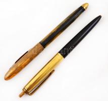 Régi amerikai és egy Markant márkájú golyóstoll, kopottas,jelzett, 2db, 13cm