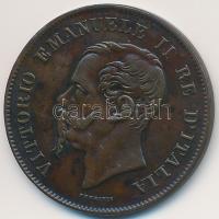 Olaszország 1861M 5c Cu "II. Viktor Emanuel" T:2,2- ezüstözés nyoma Italy 1861M 5 Centesimi Cu "Vittorio Emanuele II" C:XF,VF traces of silver plating