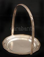 Ezüst (Ag.) tálka tartó és tálkák (12db), jelzett, jó állapotban, nettó:550 g, d:8,5 cm