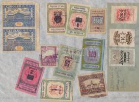 Okmánybélyeg tétel füzetlapokon, borítékokban, berakólapokon, iratrendezőben. Érdemes megnézni!!