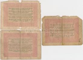 1848. 5Ft "Kossuth bankó" vörösesbarna (3x) T:III-,IV